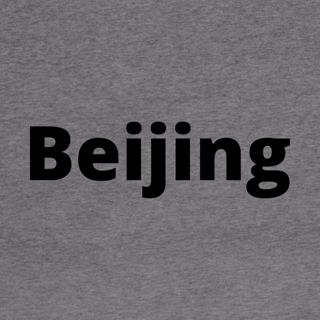 Beijing Black Text Typography by Word Minimalism